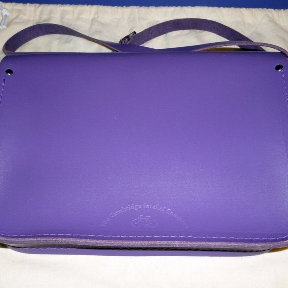 The Cambridge Satchel Company purple leather bag. Made in UK. - Picture 2 of 4